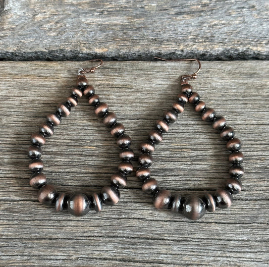Copper Navajo Pearl Earrings