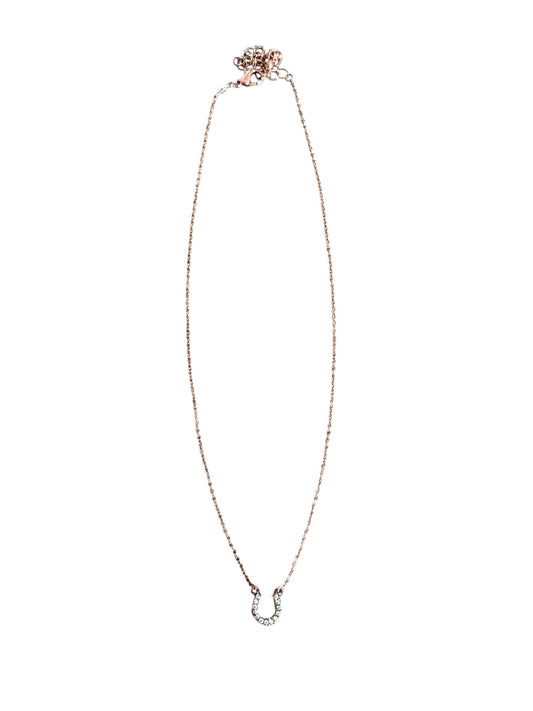 Rose Gold Horseshoe Necklace