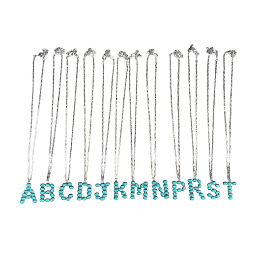 Turquoise Initial Necklaces