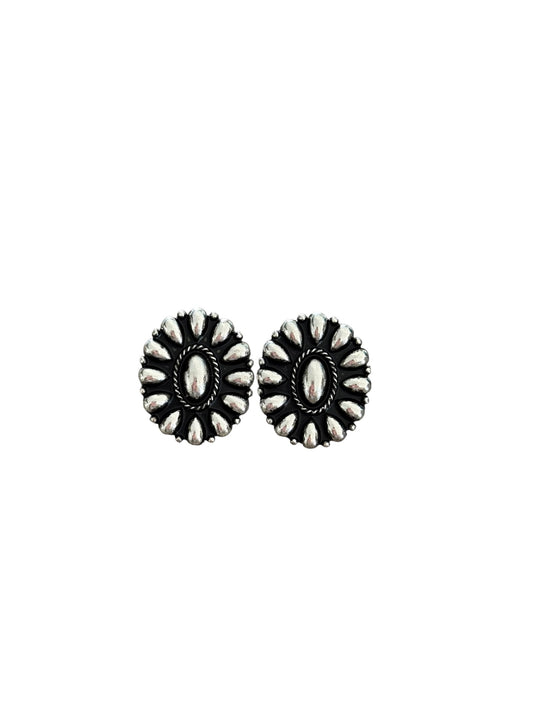 Silver Bubble Cluster Earrings