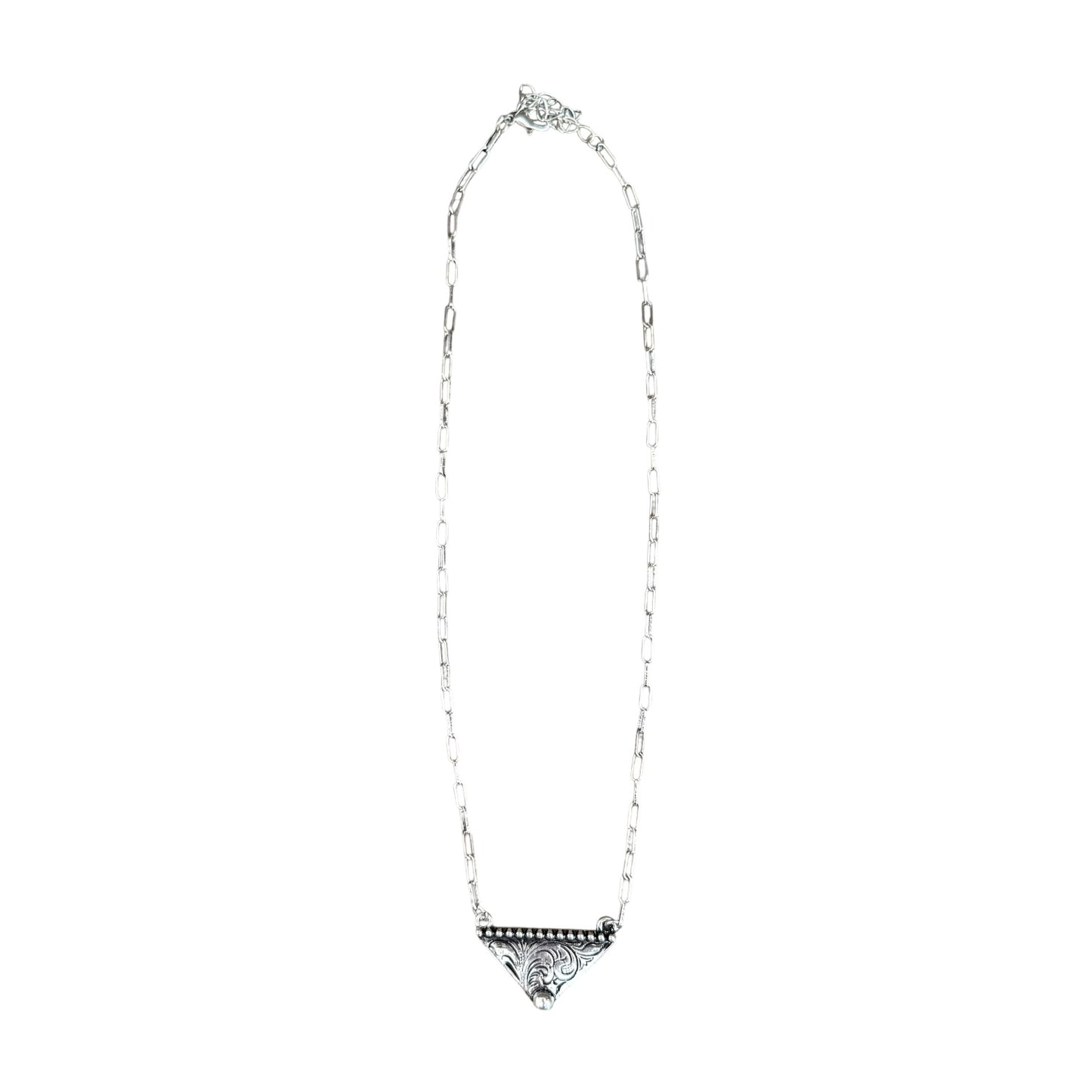 Tooled Triangle Necklace