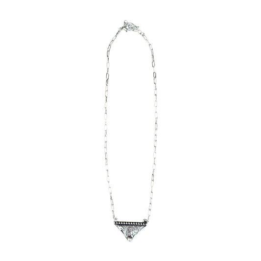 Tooled Triangle Necklace