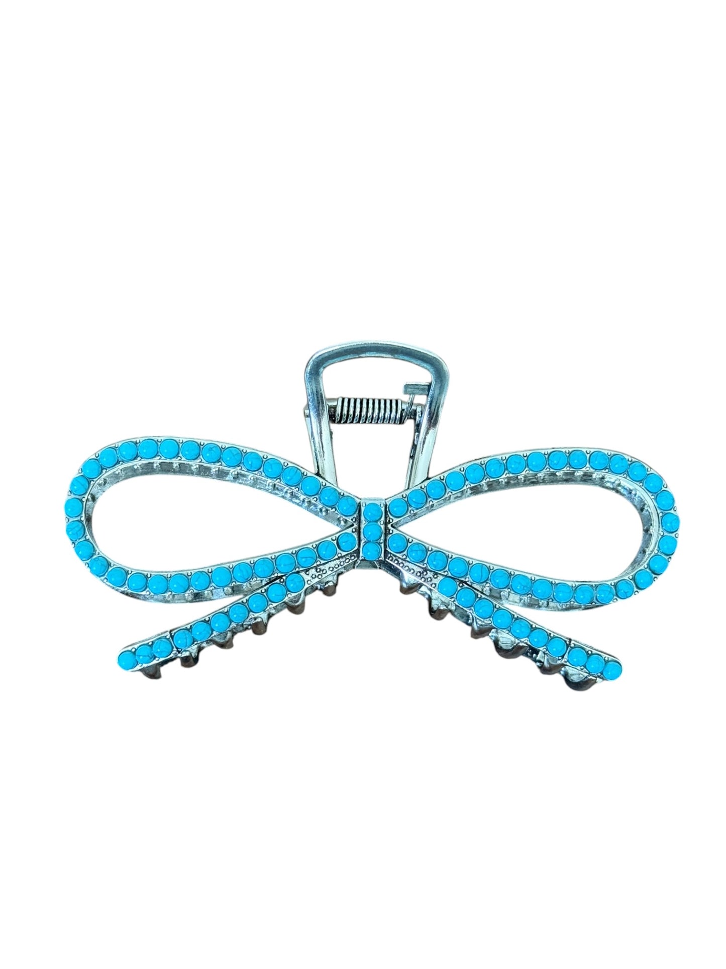 Turquoise Bow Claw Clip
