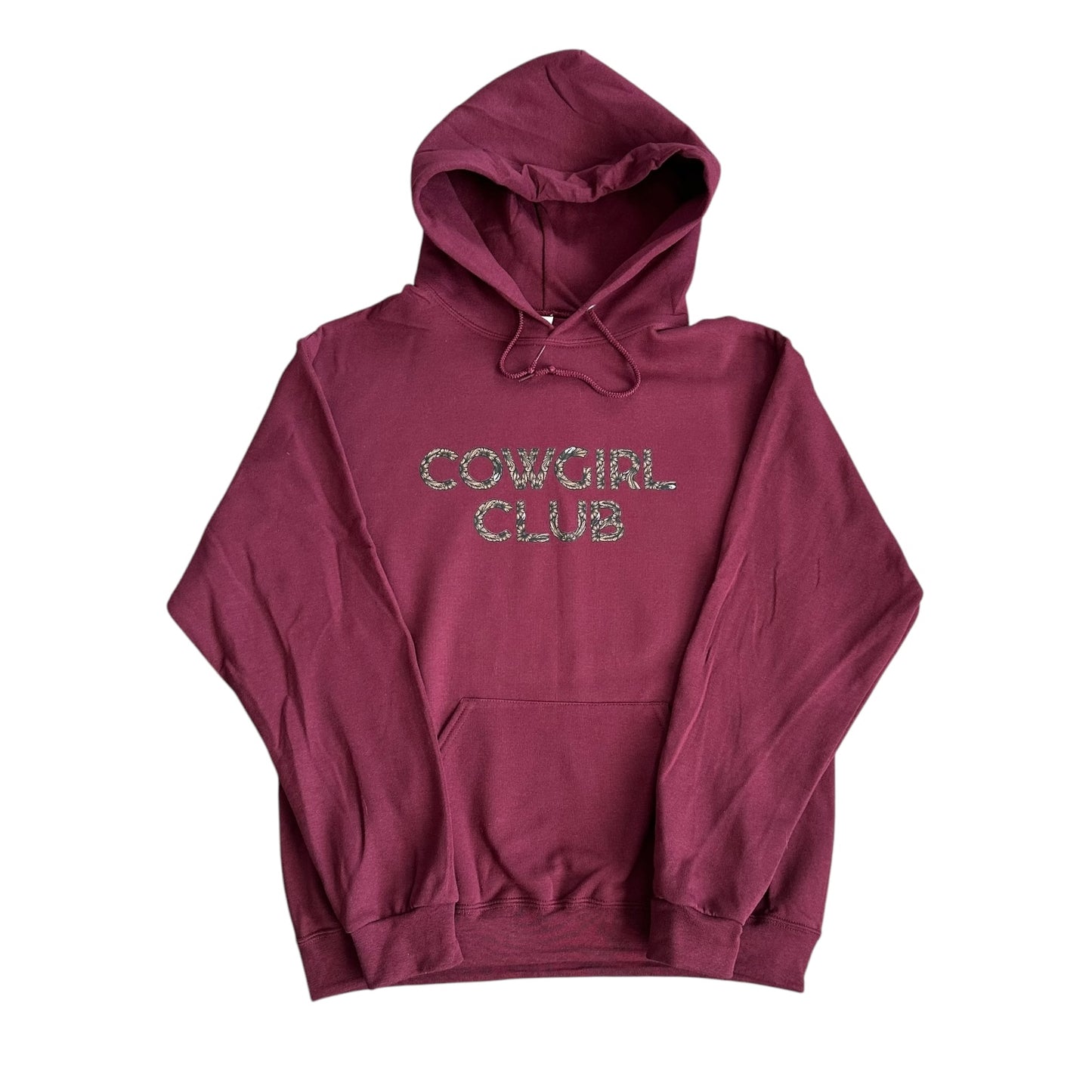 Maroon Tooled Cowgirl Club Hoodie