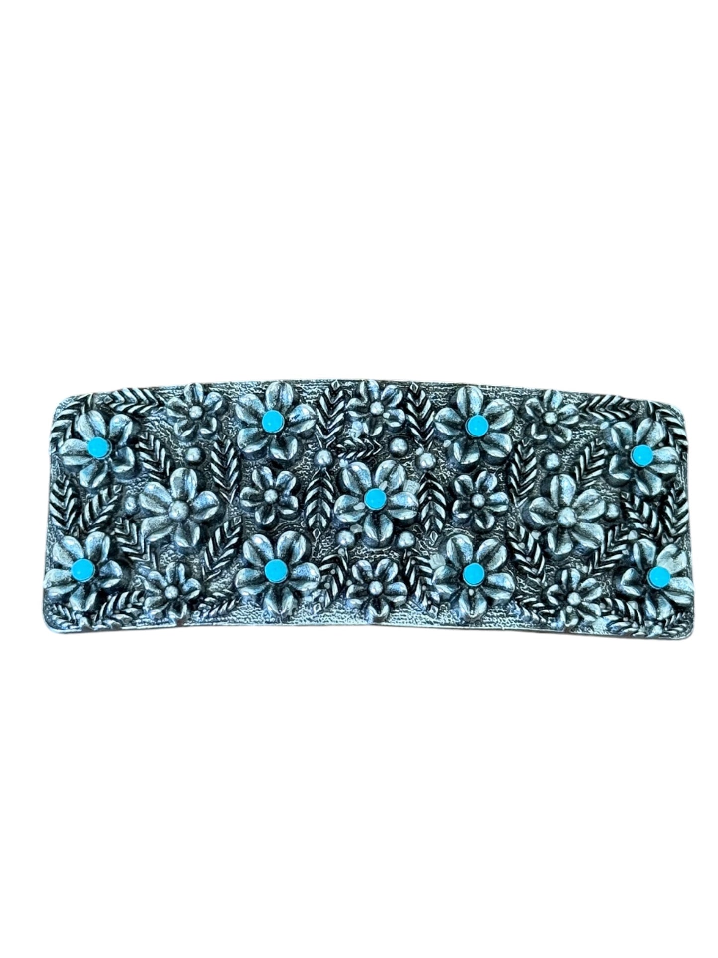 Turquoise Flower Hair Barrette