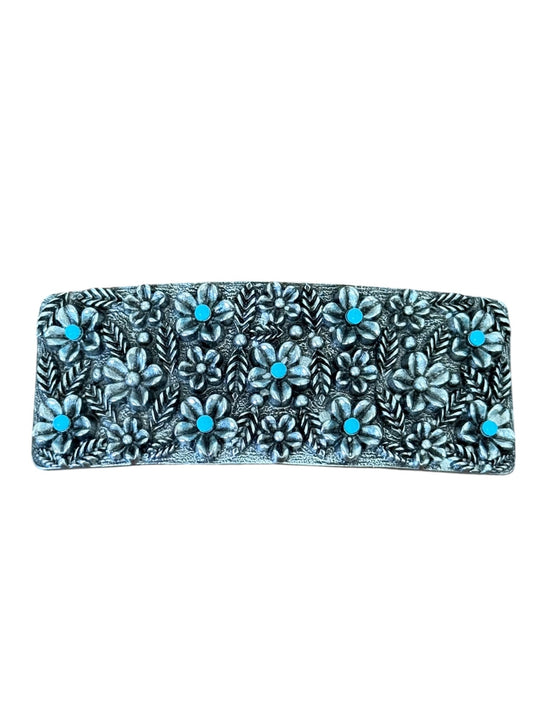 Turquoise Flower Hair Barrette