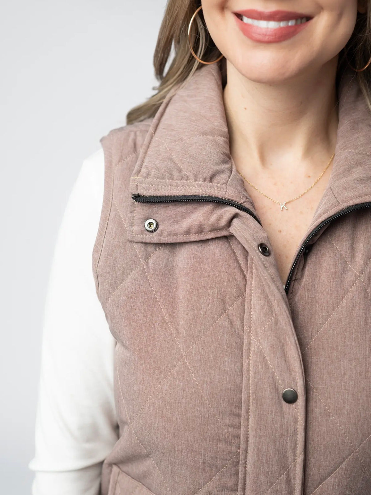 Chestnut Quilted Remy Vest