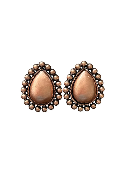 Copper Teardrop Earrings