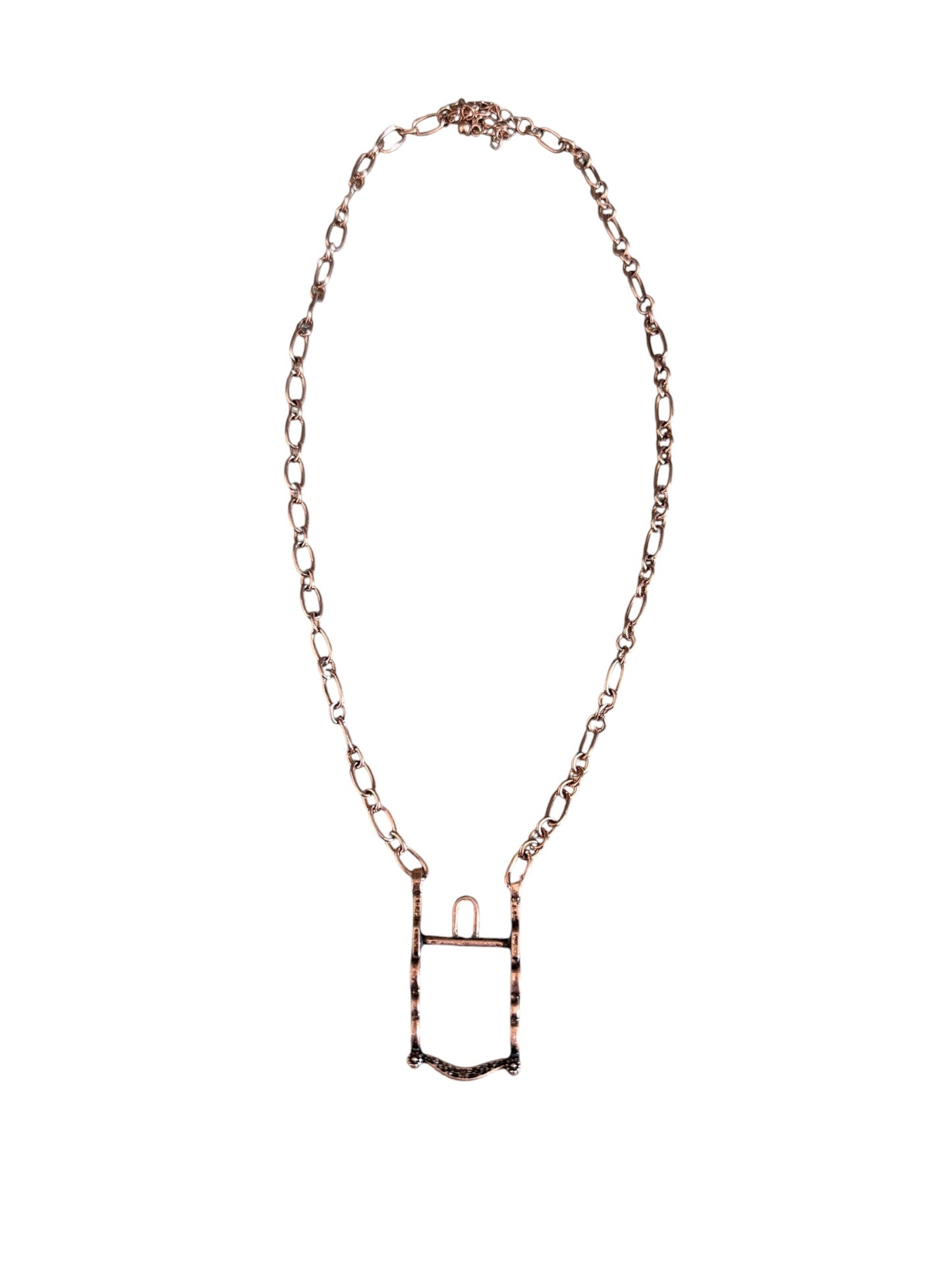 Copper Spade Bit Necklace