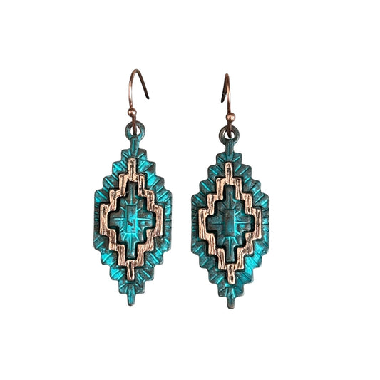Patina Aztec Earrings