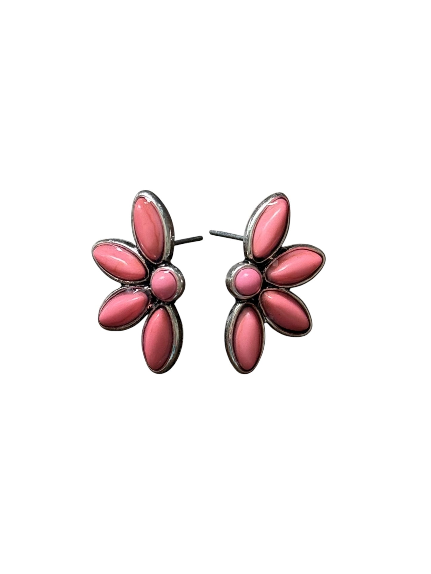 Pink Half Cluster Earrings