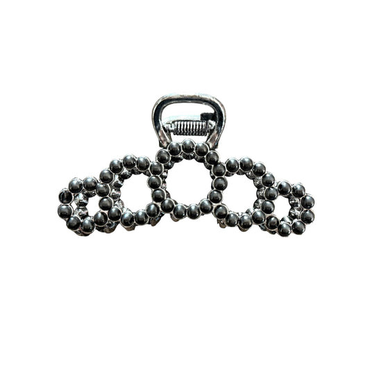 Gunmetal Navajo Pearl Circles Medium Claw Clip