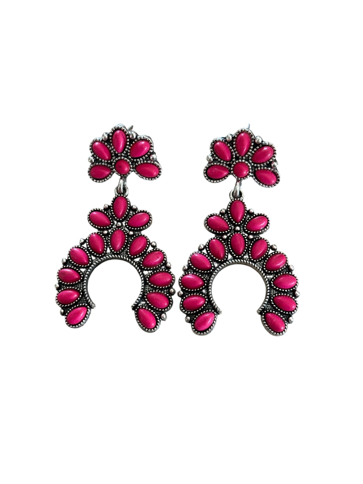 Pink Cluster Squash Earrings