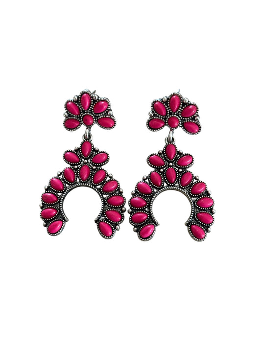Pink Cluster Squash Earrings