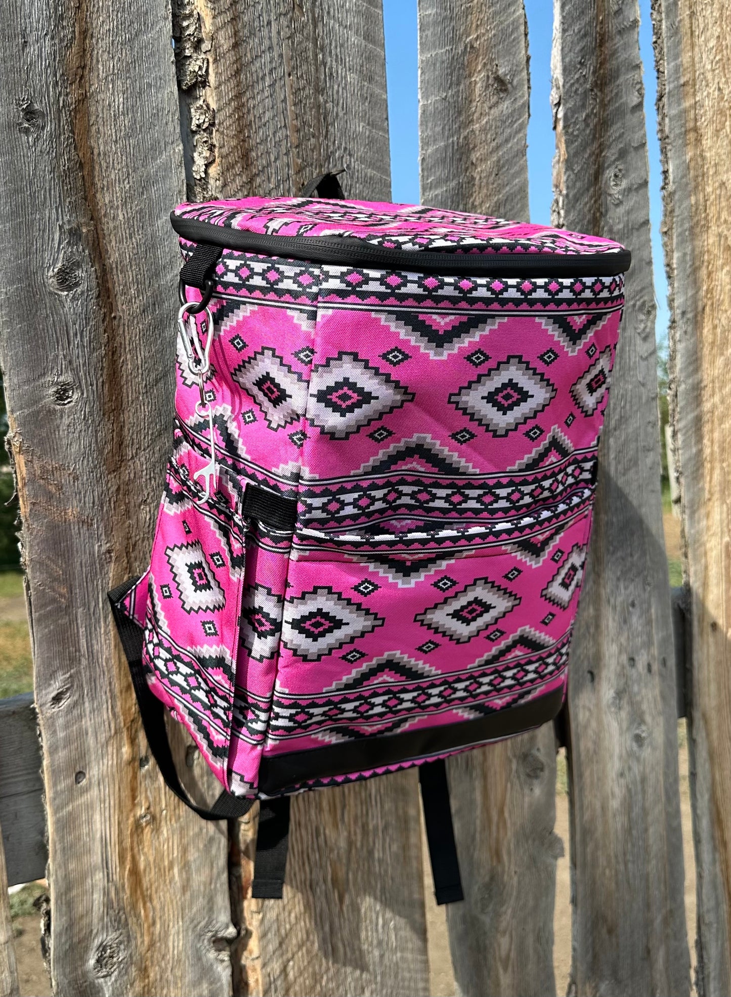 Pink Aztec Cooler Backpack