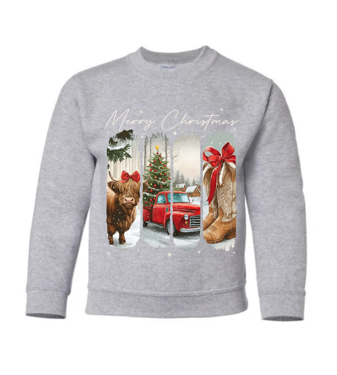 YOUTH/TODDLER Western Christmas Crewnecks (12 designs, 3 colour options) •PRE ORDER•