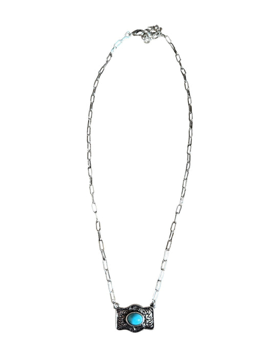 Turquoise Buckle Necklace