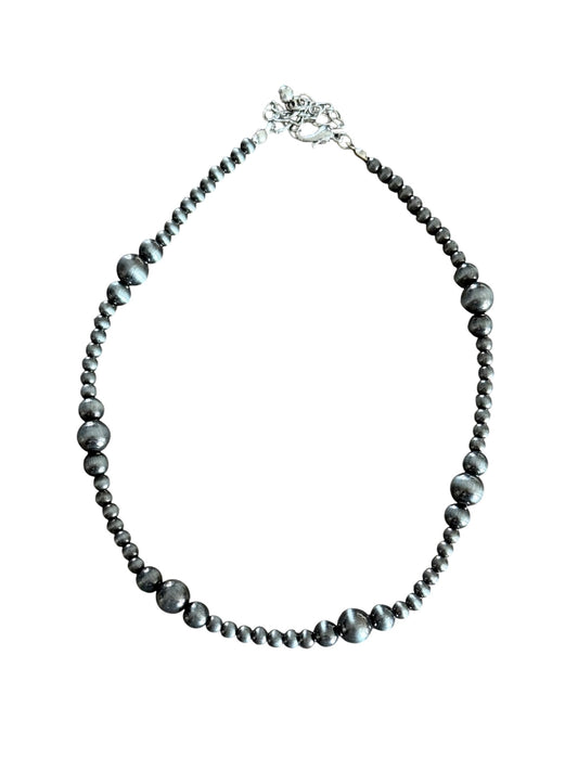 Gunmetal Navajo Pearl Choker