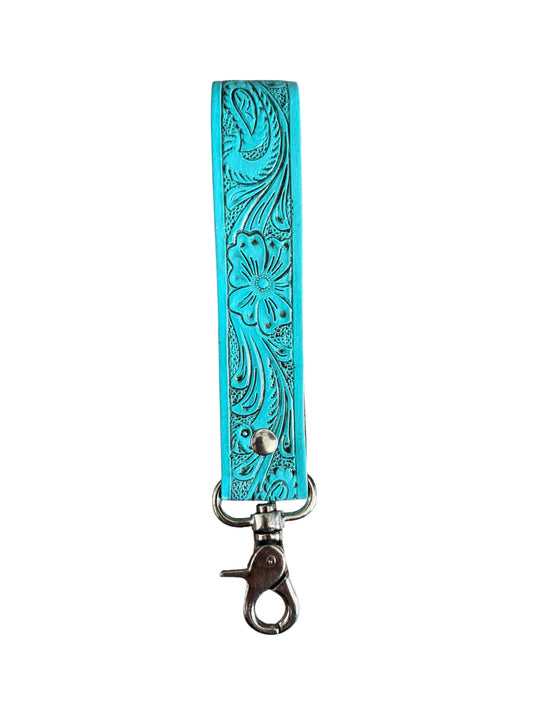 Tooled Turquoise Wristlet