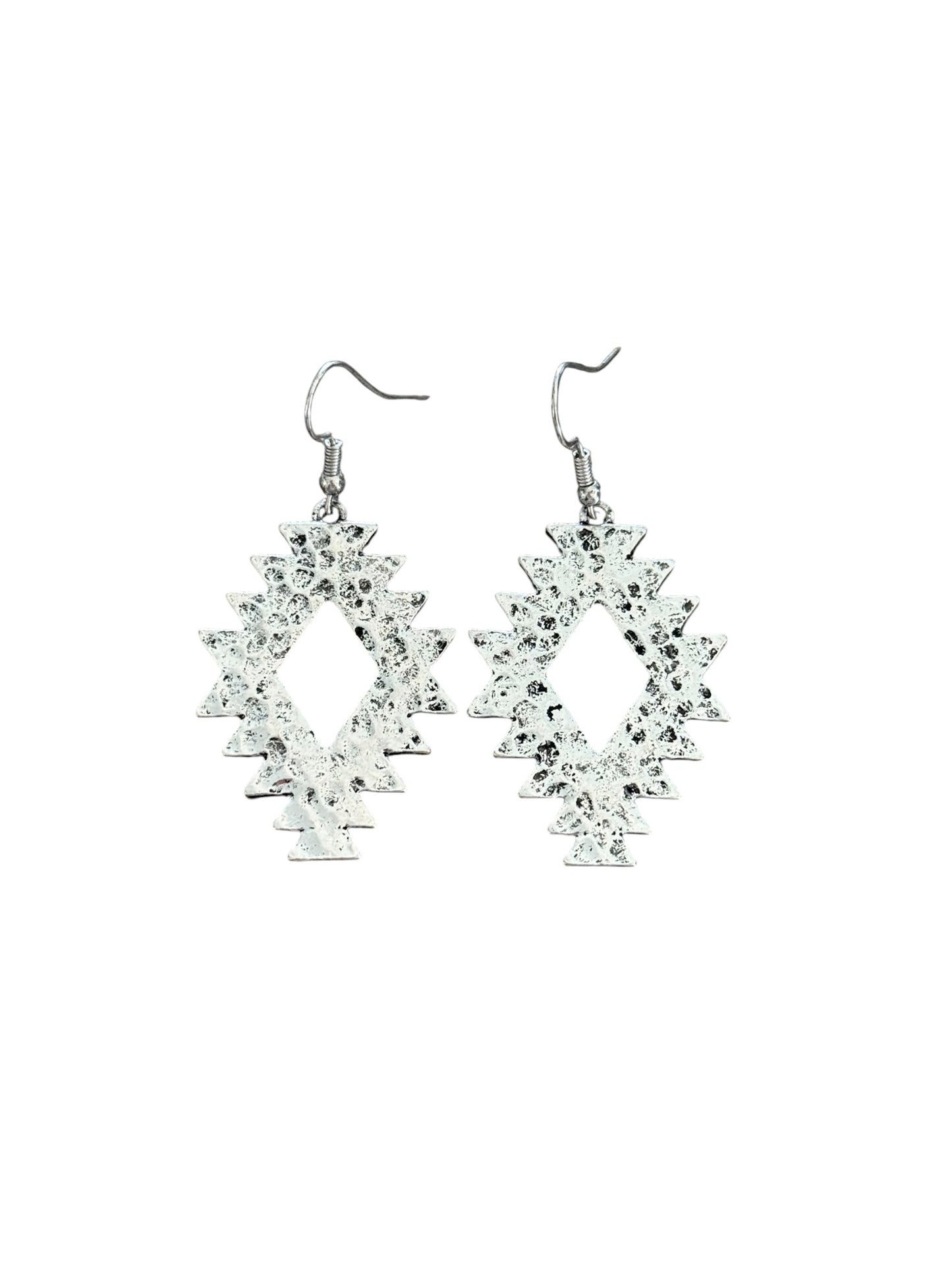 Silver Aztec Earrings