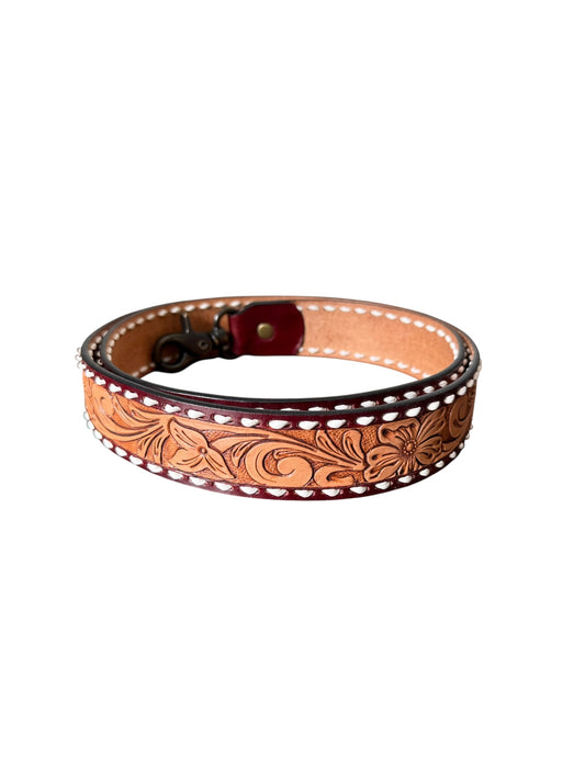 Tooled Buckstitch Purse Strap
