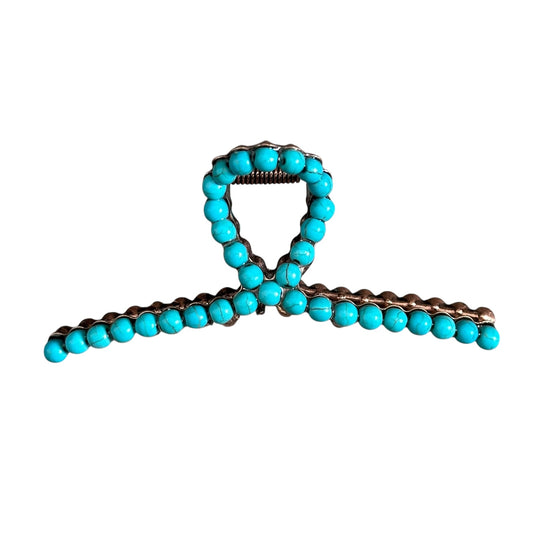 Turquoise Copper Claw Clip