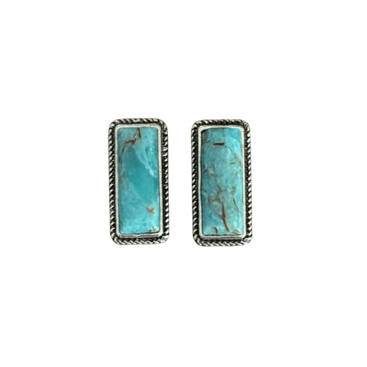 Turquoise Small Bar Earrings