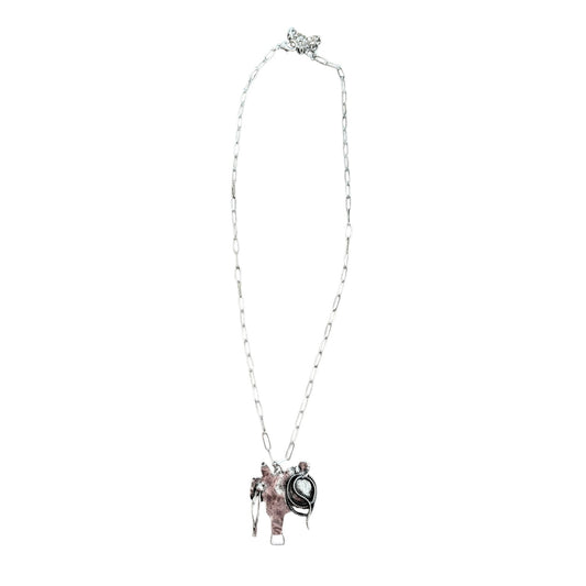Silver Saddle Necklace