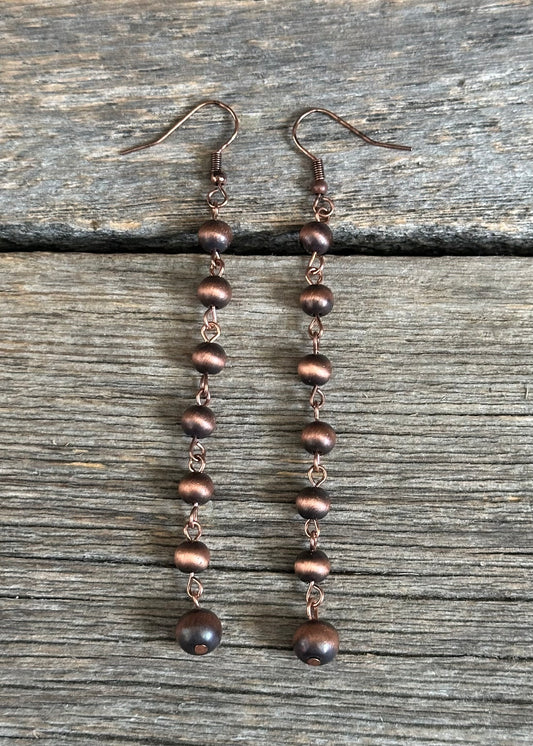 Copper Navajo Pearl Earrings