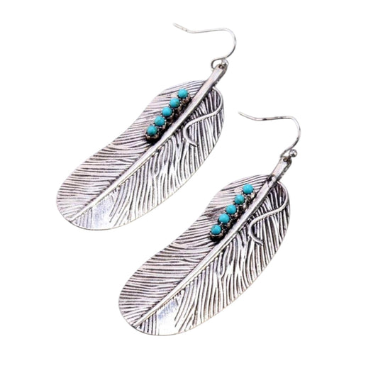 Silver Feather Earrings