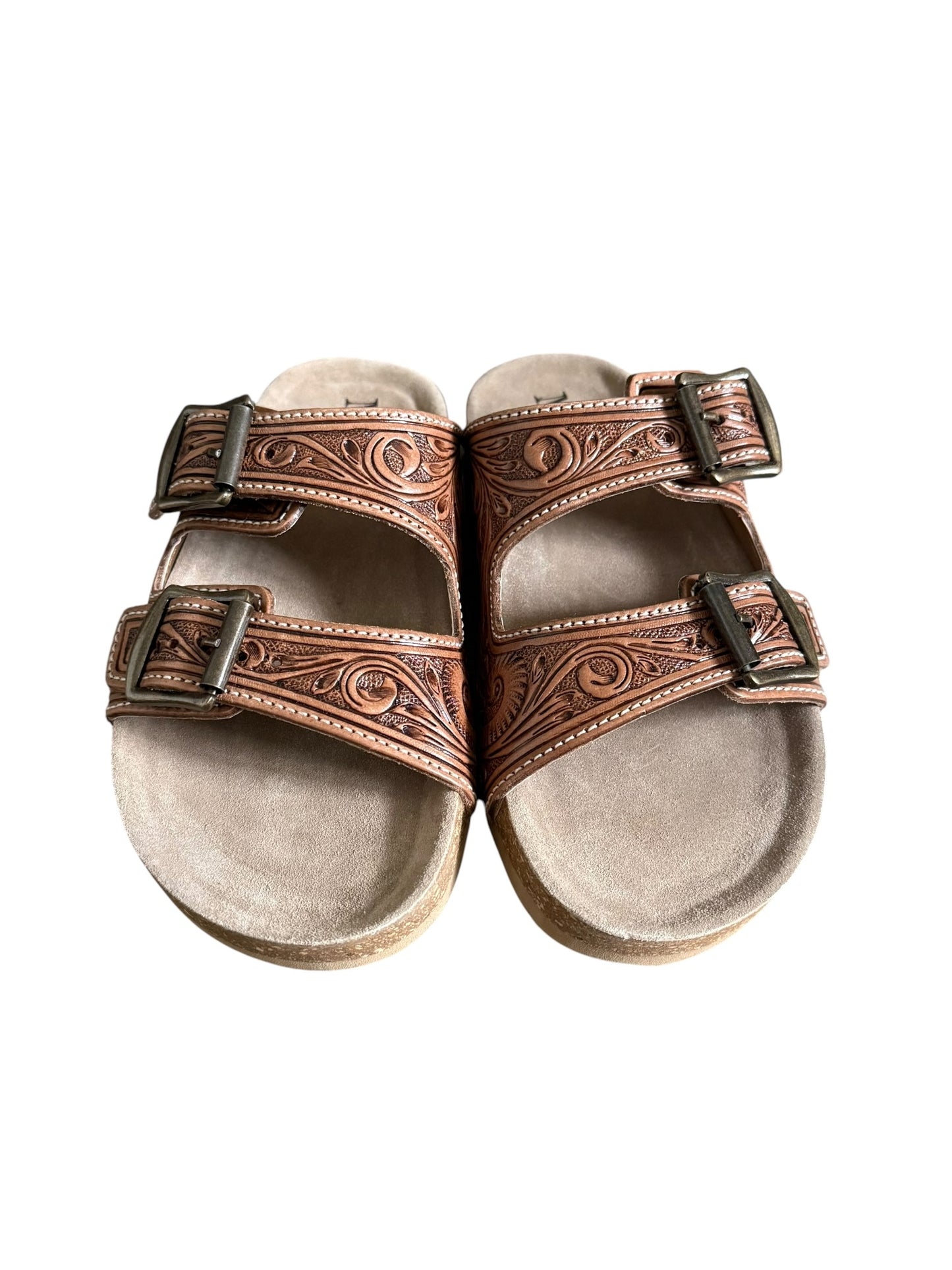 Tooled Floral Sandals