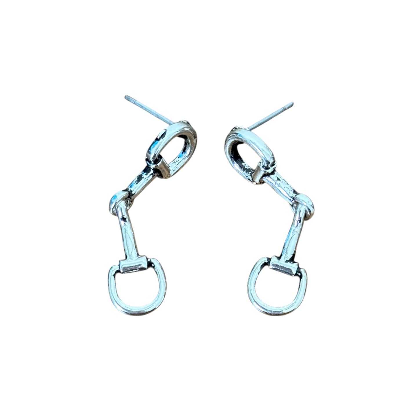 Silver Snaffle Bit Dangle Earrings