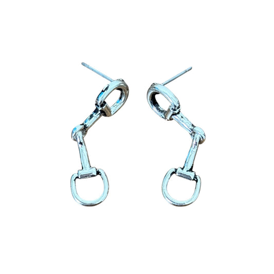 Silver Snaffle Bit Dangle Earrings
