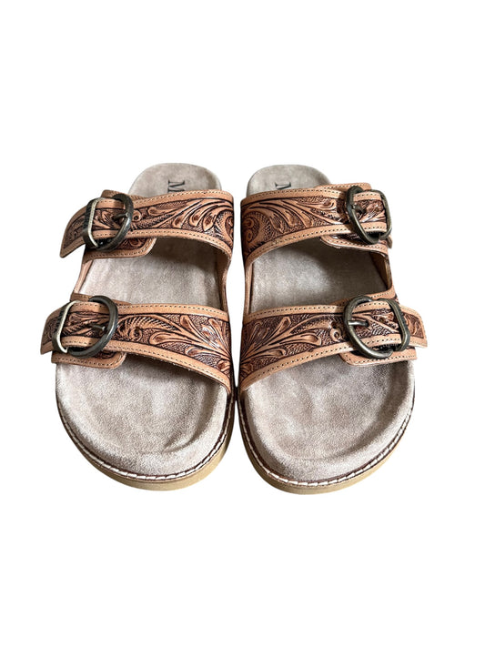Tooled Floral Sandals