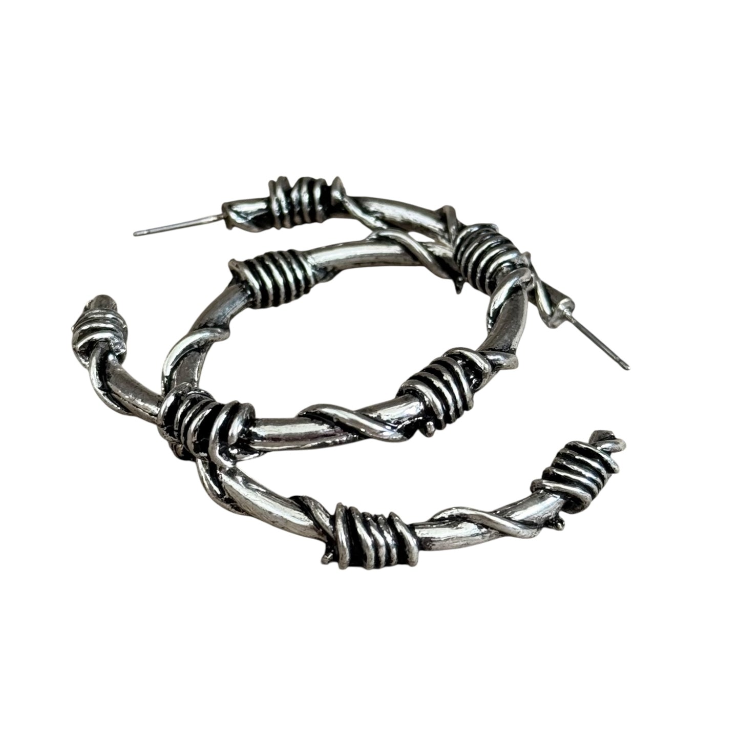 Barbwire Medium Hoop Earrings