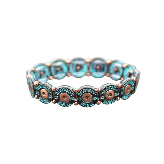 Patina Shotgun Shell Stretch Bracelet