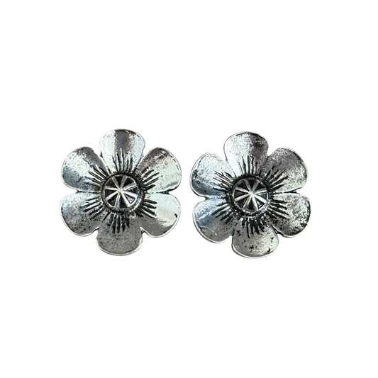 Silver Flower Earrings