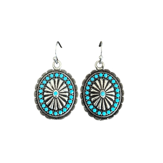 Turquoise Concho Earrings