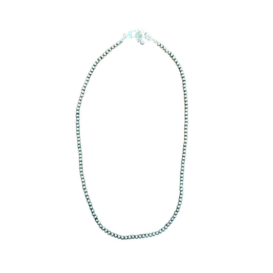 4mm Gunmetal Navajo Pearl Necklace