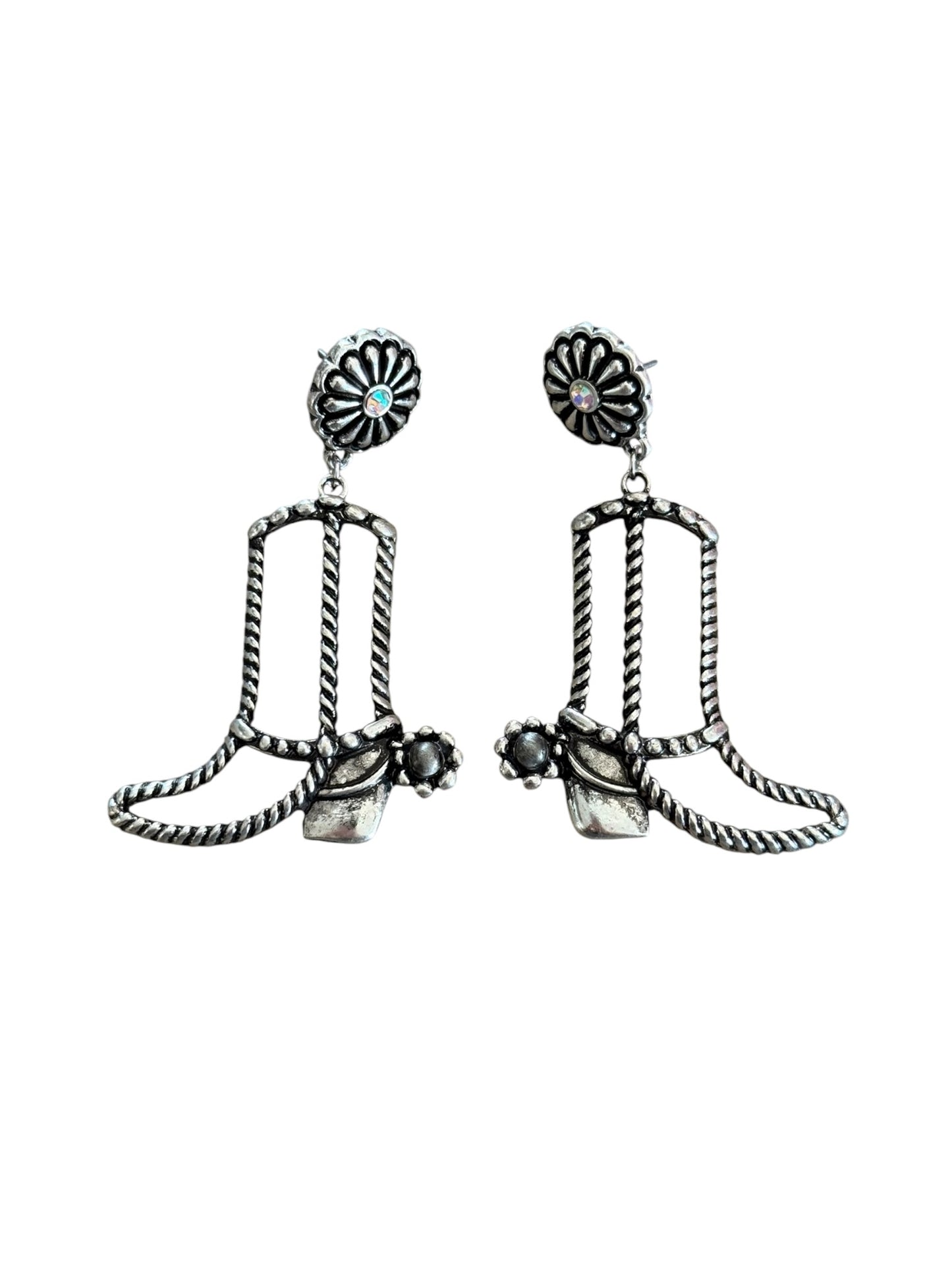 Rope Cowboy Boot Earrings