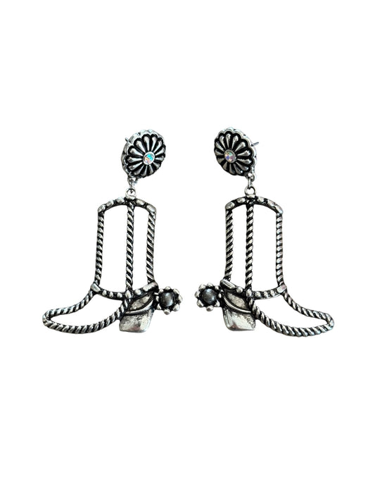 Rope Cowboy Boot Earrings