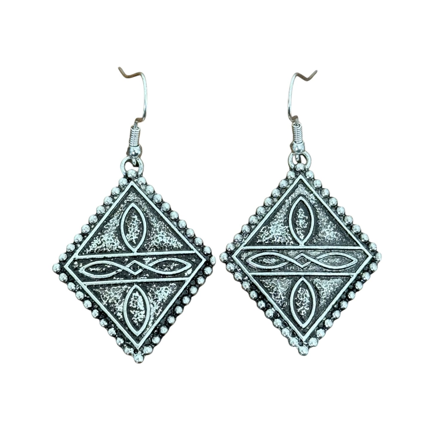Silver Bootstitch Earrings