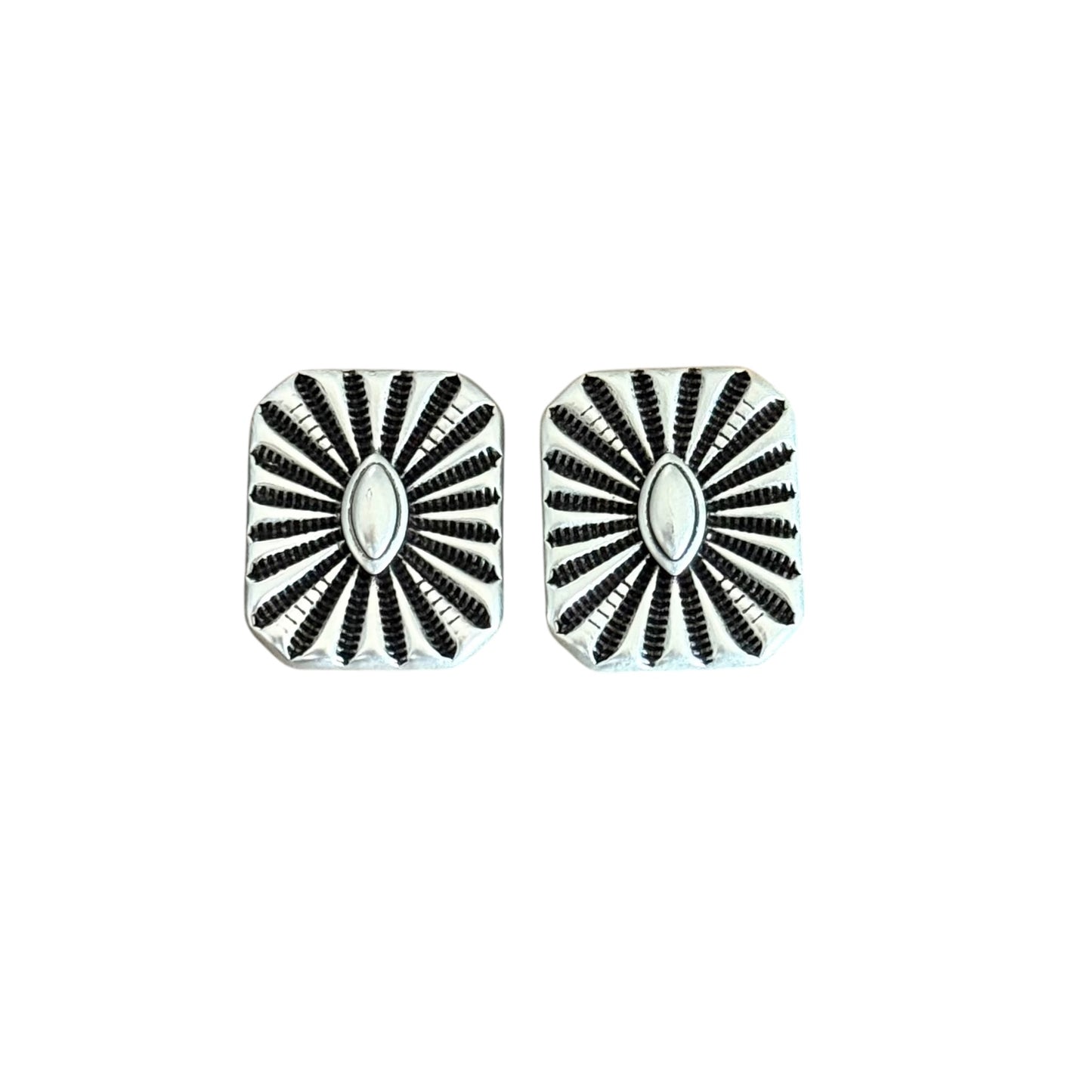 Rectangle Concho Earrings