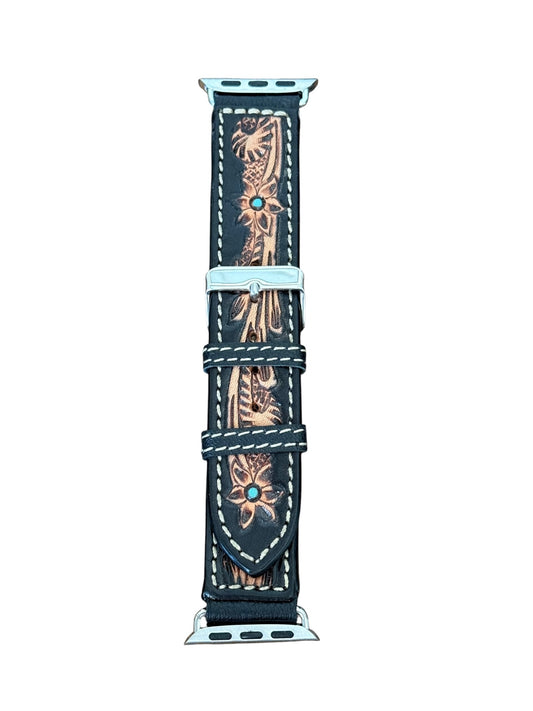Tooled Turquoise Dot Apple Watchband