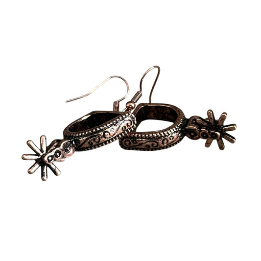 Copper Spur Earrings