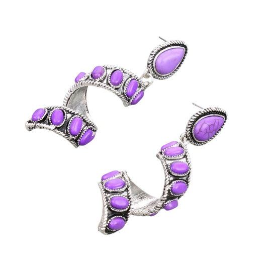 Purple Twist Earrings