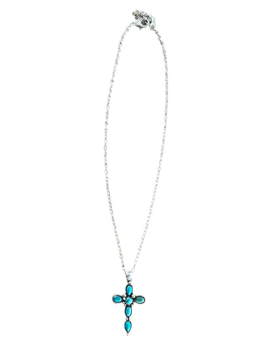 Turquoise Cross Necklace