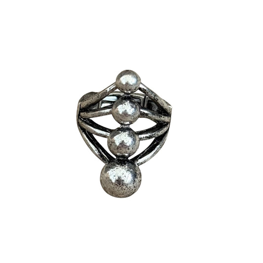 Silver Dot Stretch Ring