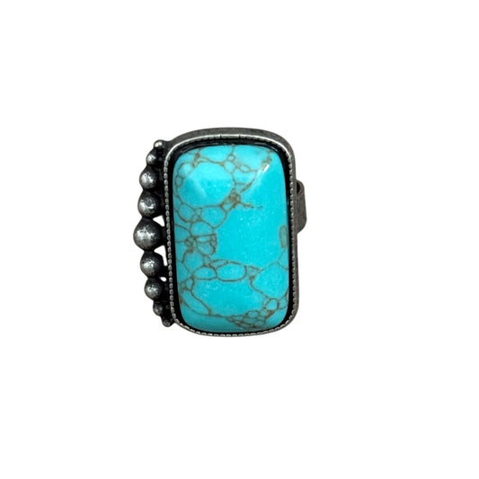 Turquoise Rectangle Cuff Ring