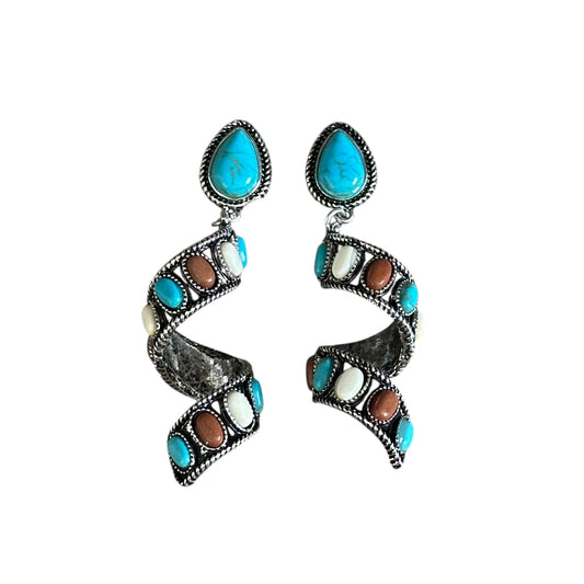 Turquoise Multi Twist Earrings